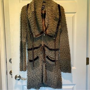 CoVelo Anthropology Sweater Cardigan Brown Medium